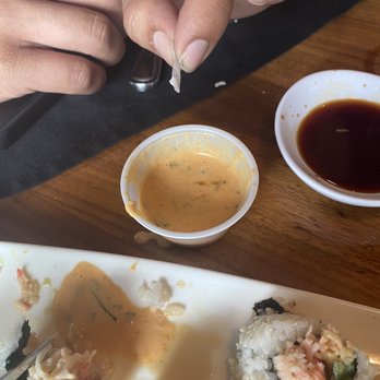 P.F. Chang's - Sushi with some type of plastic material!!!! Like what the hell - Chinese Near Me - Beachwood, Ohio P.F. Chang's - Sushi with some type of plastic material!!!! Like what the hell - Chinese Near Me - Beachwood, Ohio