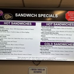 The menu