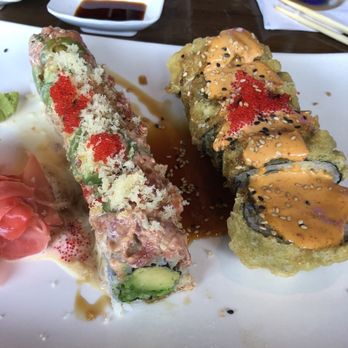 Haiku - Northern Place roll on the left and Las Vegas roll on the right - Sushi Bars Near Me - Des Moines, Iowa Haiku - Northern Place roll on the left and Las Vegas roll on the right - Sushi Bars Near Me - Des Moines, Iowa