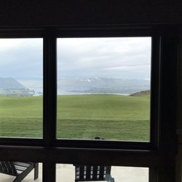 View from inside the room looking out
