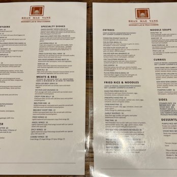 Bhan Mae Vane - Thai Near Me - Alameda, California