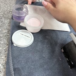 5th Ave Nails - Clearly using acrylic powder, not dip.