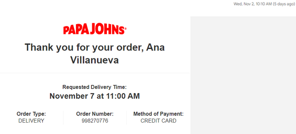 Papa Johns Pizza by null