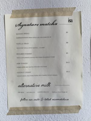 Menu photo 1 Isa Matcha Houston, TX Menu photo 1 Isa Matcha Houston, TX