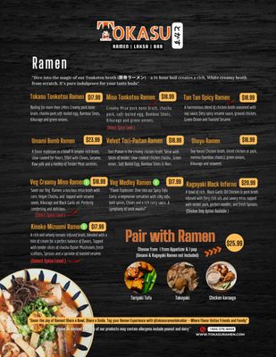 Menu photo 8 Tokasu Ramen Laksa Bar Mississauga, ON Menu photo 8 Tokasu Ramen Laksa Bar Mississauga, ON