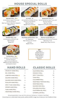 Menu photo 6 Kitajima Sushi & Thai Tustin, CA Menu photo 6 Kitajima Sushi & Thai Tustin, CA