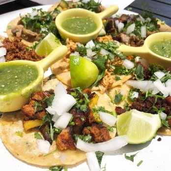 Machete Taqueria - Sampler tacos (7 tacos) - New Mexican Cuisine Near Me - Redlands, California Machete Taqueria - Sampler tacos (7 tacos) - New Mexican Cuisine Near Me - Redlands, California