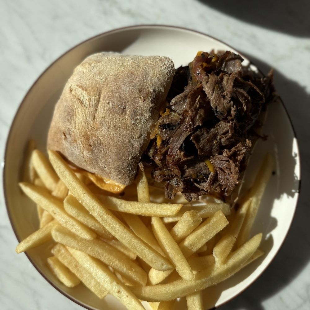 Americano Cafe - PHILLY CHEESESTEAK SANDWICH WITH FRIES - Coffee & Tea Near Me - Staten Island, New York