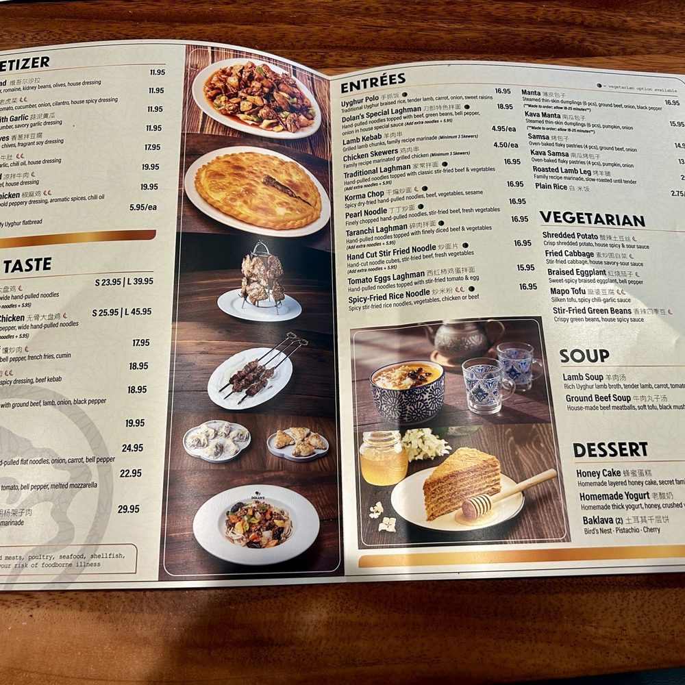 Dolan’s Uyghur Cuisine - Menu 5/28/26 - Chinese Near Me - Irvine, California