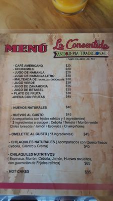 Menu photo 3 La Consentida Puerto Vallarta, JAL