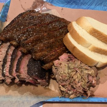 Franklin Barbecue - Brisket (1 pound), Pulled pork (1/4 pound), and Pork Ribs (1 1/2 pound) - Barbeque Near Me - Austin, Texas Franklin Barbecue - Brisket (1 pound), Pulled pork (1/4 pound), and Pork Ribs (1 1/2 pound) - Barbeque Near Me - Austin, Texas