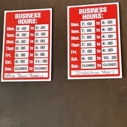 Ewell Bob Auto Service - Business Hours