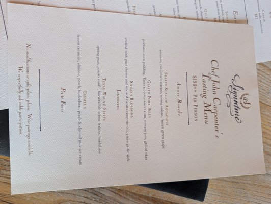 Menu photo 2 Signature Restaurant San Antonio, TX