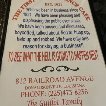 First & Last Chance Cafe - Diners Near Me - Donaldsonville, Louisiana First & Last Chance Cafe - Diners Near Me - Donaldsonville, Louisiana