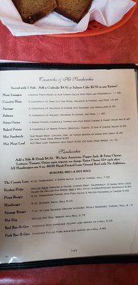 Menu photo 1 County Line Restaurant Richfield, PA