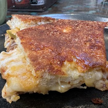Rusty Ladle - Amazing grilled cheese sandwich on fresh crusty bread with a crispy outer layer of cheese.  I added homemade kimchee. - Soup Near Me - San Francisco, California