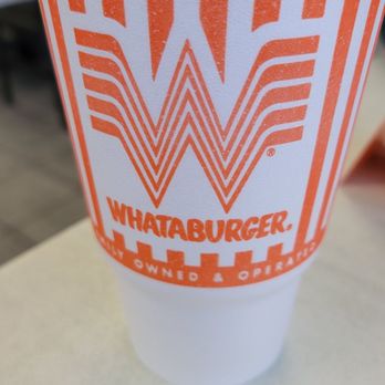 Whataburger - a cup of coffee on a table - Fast Food Near Me - San Benito, Texas