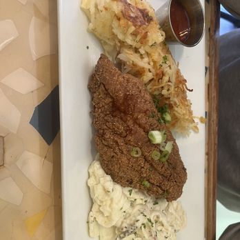 Batter & Berries - Fried catfish (pretty sure but could be another fish) special - Breakfast & Brunch Near Me - Chicago, Illinois Batter & Berries - Fried catfish (pretty sure but could be another fish) special - Breakfast & Brunch Near Me - Chicago, Illinois