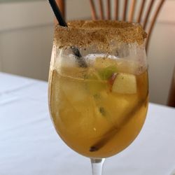 Hudson House River Inn - House cider sangria and there is the cinnamon sick that makes it sweet