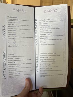 Menu photo 2 Bar 50 Coral Gables, FL