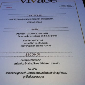 Vivace - Current Triangle Restaurant Week Menu - Italian Near Me - Raleigh, North Carolina Vivace - Current Triangle Restaurant Week Menu - Italian Near Me - Raleigh, North Carolina