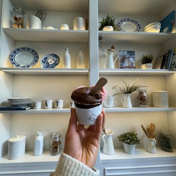 Bacio di Latte - Vegan chocolate, blood orange, and strawberry! So good. - Ice Cream & Frozen Yogurt Near Me - Los Angeles, California