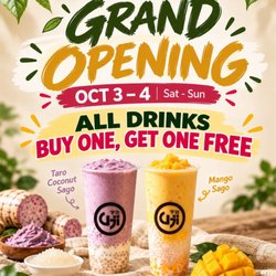 Uji Time Dessert - BOGO re-grand opening promotion 10/3-10/4!