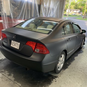 DipSmart - Sharp looking matte black on a Honda Civic - Auto Detailing Near Me - Annandale, New Jersey DipSmart - Sharp looking matte black on a Honda Civic - Auto Detailing Near Me - Annandale, New Jersey