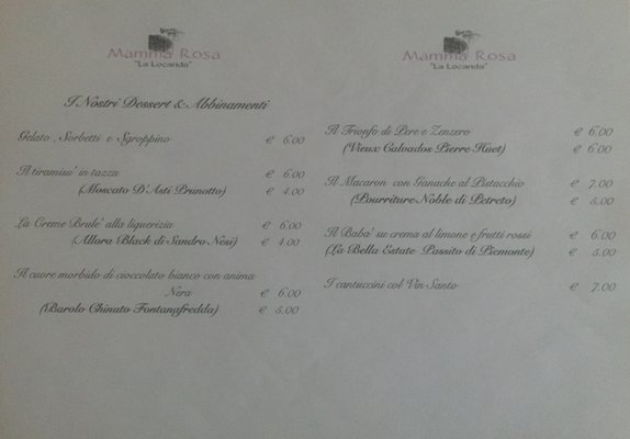 Menu photo 2 Locanda Mammarosa Florence, FI