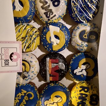 Sugarbox Donuts - 2/13/22 Customized Dozen Donuts - Donuts Near Me - Newbury Park, California Sugarbox Donuts - 2/13/22 Customized Dozen Donuts - Donuts Near Me - Newbury Park, California