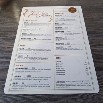 Thai Spice - menu - Thai Near Me - San Francisco, California Thai Spice - menu - Thai Near Me - San Francisco, California