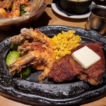 Aloha Steak House - Ribeye & soft shell garlic shrimp combo. - Steakhouses Near Me - Honolulu, Hawaii