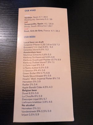 Menu photo 1 Dwaze Zaken Amsterdam, NH