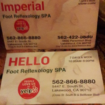 Hello Foot SPA - Photo of two cards... different owners..so the card with most stamp nullified ..of course AFTER I paid for service - Massage Therapy Near Me - Lakewood, California Hello Foot SPA - Photo of two cards... different owners..so the card with most stamp nullified ..of course AFTER I paid for service - Massage Therapy Near Me - Lakewood, California