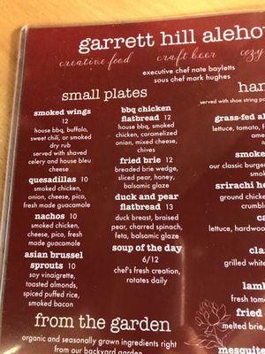 Menu photo 1 Garrett Hill Ale House Bryn Mawr, PA Menu photo 1 Garrett Hill Ale House Bryn Mawr, PA