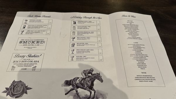 Menu photo 7 Tack Room Sacramento, CA