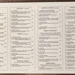 Full menu as of Oct. '24