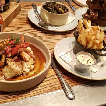 Yardbird - My shrimp and grits was AMAZING. Bacon salted fries were ok - Southern Near Me - Las Vegas, Nevada Yardbird - My shrimp and grits was AMAZING. Bacon salted fries were ok - Southern Near Me - Las Vegas, Nevada