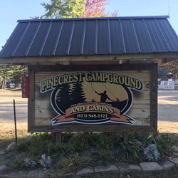 Pinecrest Campground & Cabins - Campground entrance