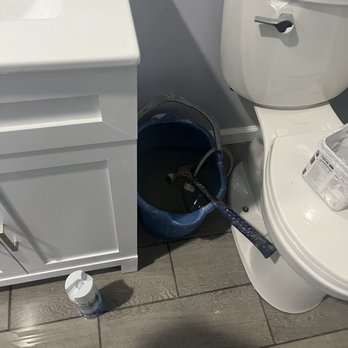 RP Professional Home Improvement - Toilet connects the workers left running water in a bucket....unknown to me.. - General Contractors Near Me - Perth Amboy, New Jersey RP Professional Home Improvement - Toilet connects the workers left running water in a bucket....unknown to me.. - General Contractors Near Me - Perth Amboy, New Jersey