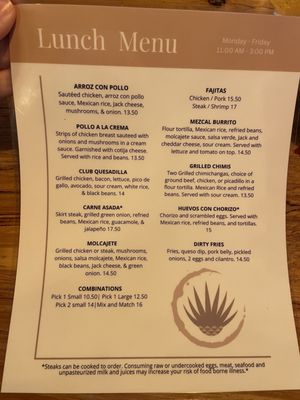 Menu photo 5 Mezcalitos Mexican Restaurant Poulsbo, WA