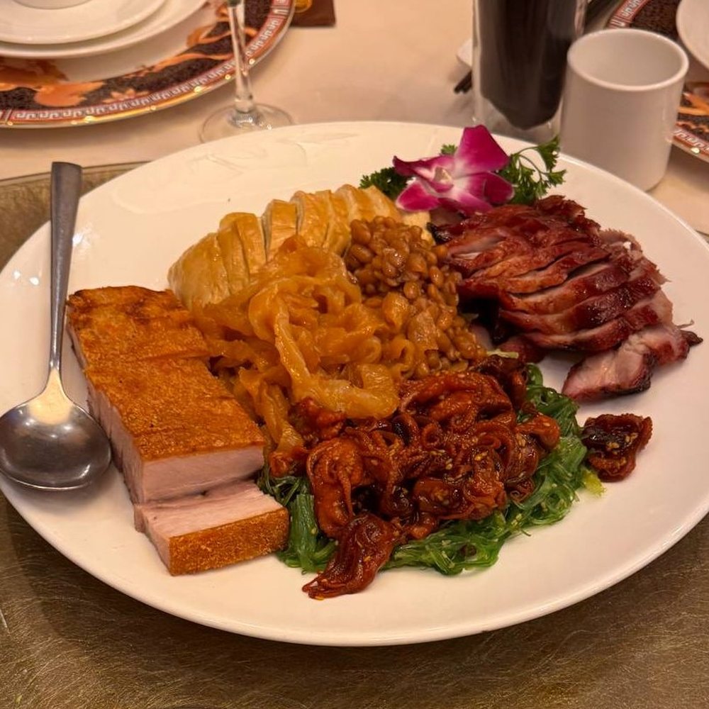 Grand Dynasty - Roasted Pork Belly BBQ Combination Platter - Seafood Near Me - San Jose, California Grand Dynasty - Roasted Pork Belly BBQ Combination Platter - Seafood Near Me - San Jose, California