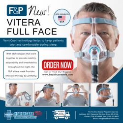 Healthcare DME Home Medical Supply - F&P Vitera Full Face CPAP Mask for sale and through insurance available in Michigan USA