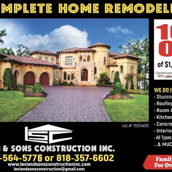 Levi & Sons Construction - home remodeling flyer - General Contractors Near Me Levi & Sons Construction - home remodeling flyer - General Contractors Near Me
