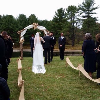 Baumann's Brookside - The owners surprised us with this beautiful arbor for our ceremony - Resorts Near Me - Greenville, New York