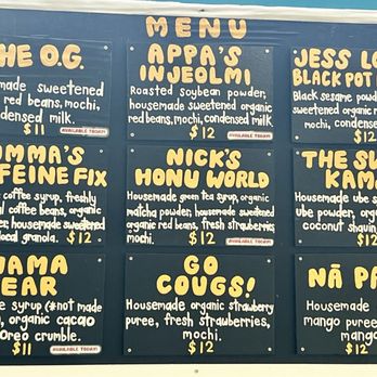 Familee Korean Shave Ice - Menu time - Desserts Near Me - Kapaʻa, Hawaii Familee Korean Shave Ice - Menu time - Desserts Near Me - Kapaʻa, Hawaii