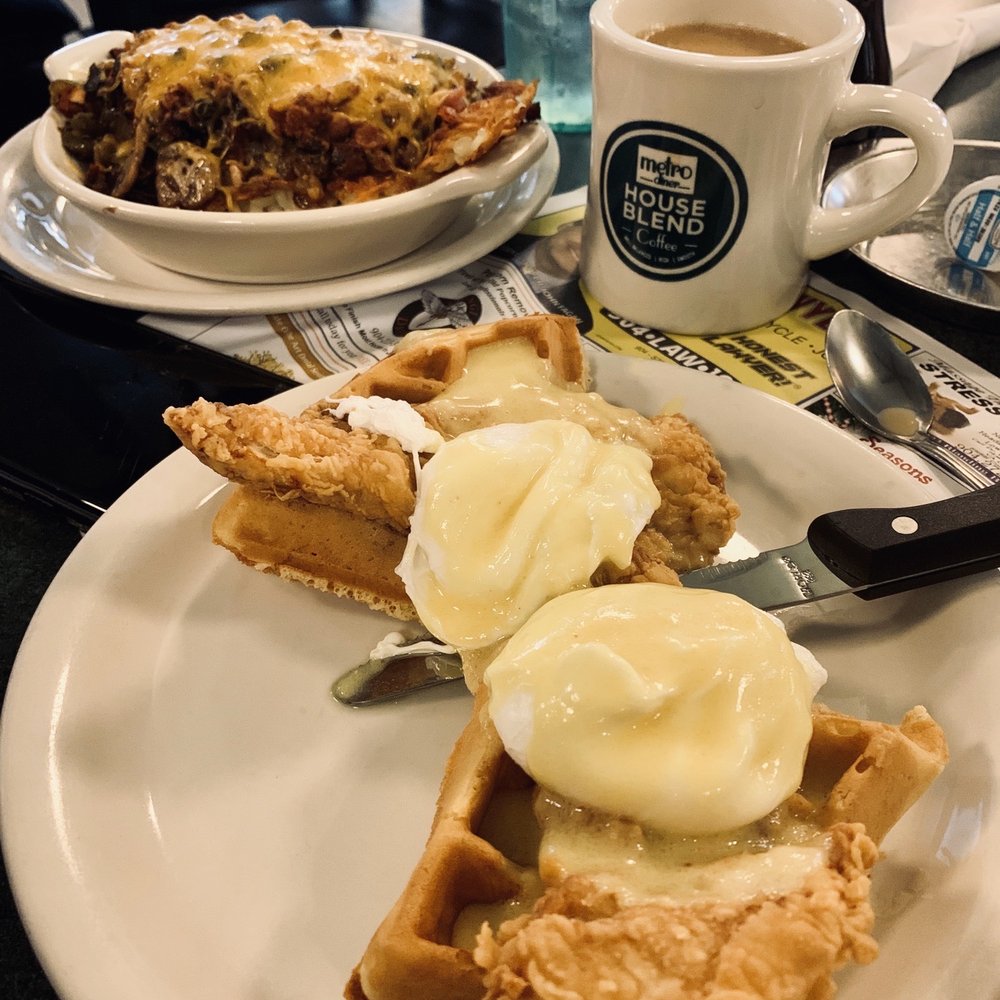 Metro Diner - Fried chicken Benedict, loaded hashbrowns - Breakfast & Brunch Near Me - Orange Park, Florida Metro Diner - Fried chicken Benedict, loaded hashbrowns - Breakfast & Brunch Near Me - Orange Park, Florida