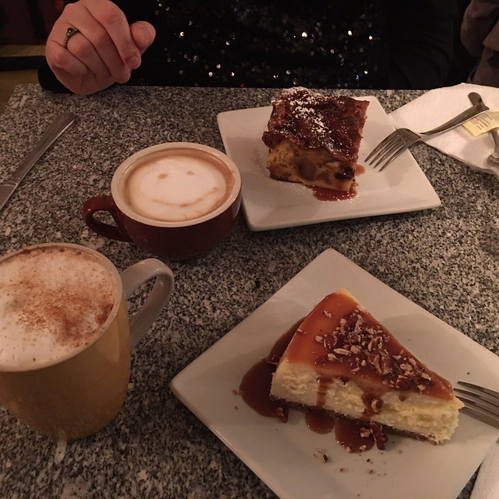 Anthony's Cheesecake - Cheesecake with salted caramel sauce and doughnut bread pudding with caramel sauce. Yum o! - American Near Me - Bloomfield, New Jersey Anthony's Cheesecake - Cheesecake with salted caramel sauce and doughnut bread pudding with caramel sauce. Yum o! - American Near Me - Bloomfield, New Jersey