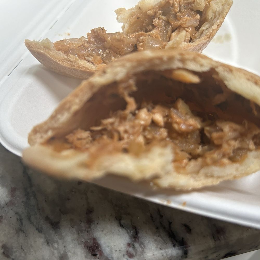 The Sandwicheria - Chicken empanada inside - Peruvian Near Me - Maplewood, New Jersey The Sandwicheria - Chicken empanada inside - Peruvian Near Me - Maplewood, New Jersey