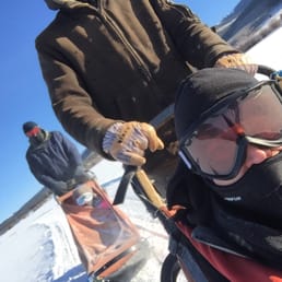 In the lead with wife and dad behind!